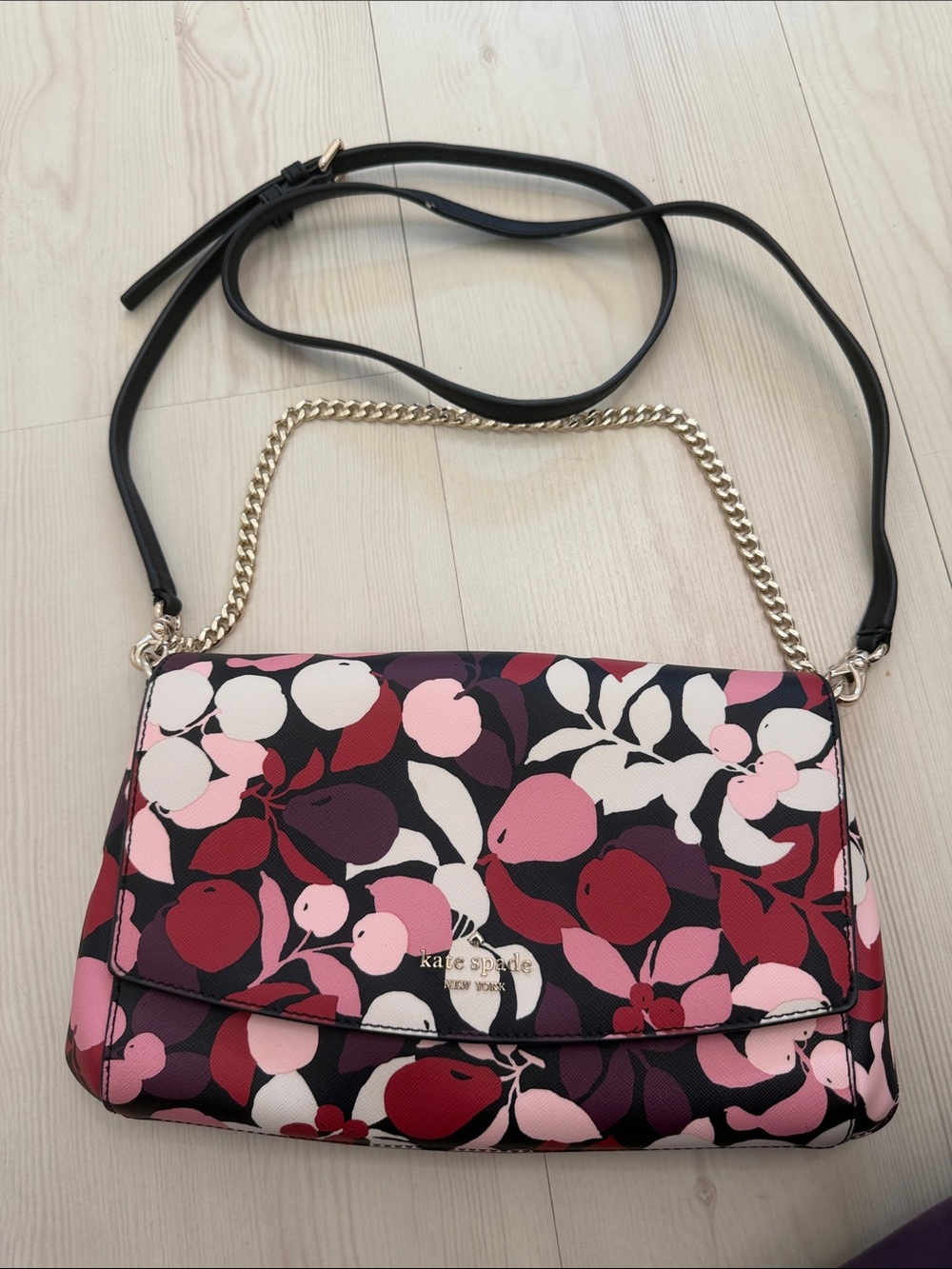 kate spade Floral Crossbody & Shoulder  Bag in Pink, Red & Black